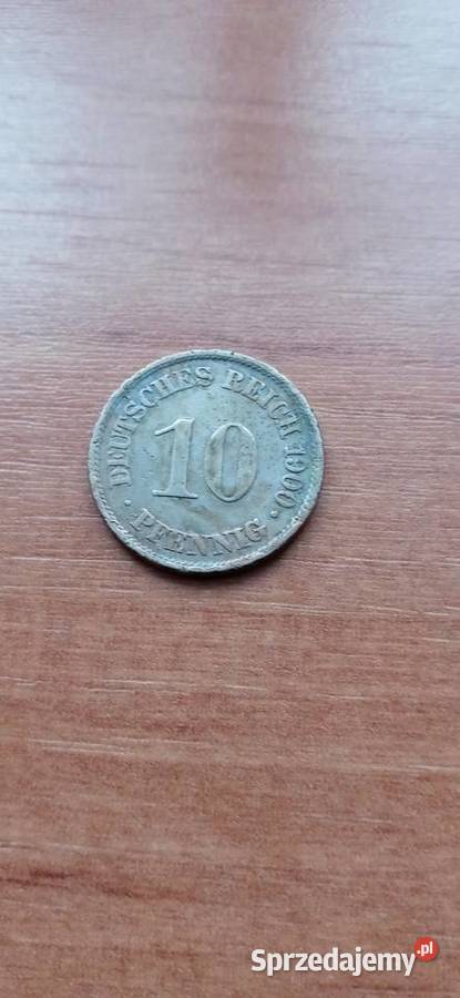 Moneta 10 pfennig 1900r śląskie Skoczów