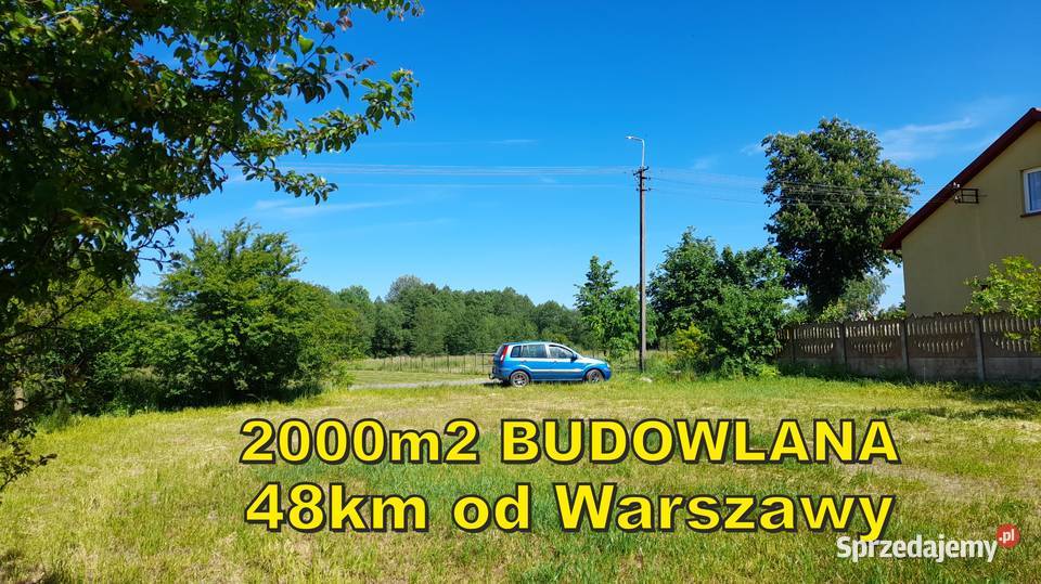 BUDOWLANA,leśna okolica, 69km od Centrum Warszawy,