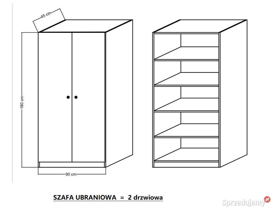 Łóżko z Materacem Szafa Szafka Nocna NOWE Zestaw Łóżka