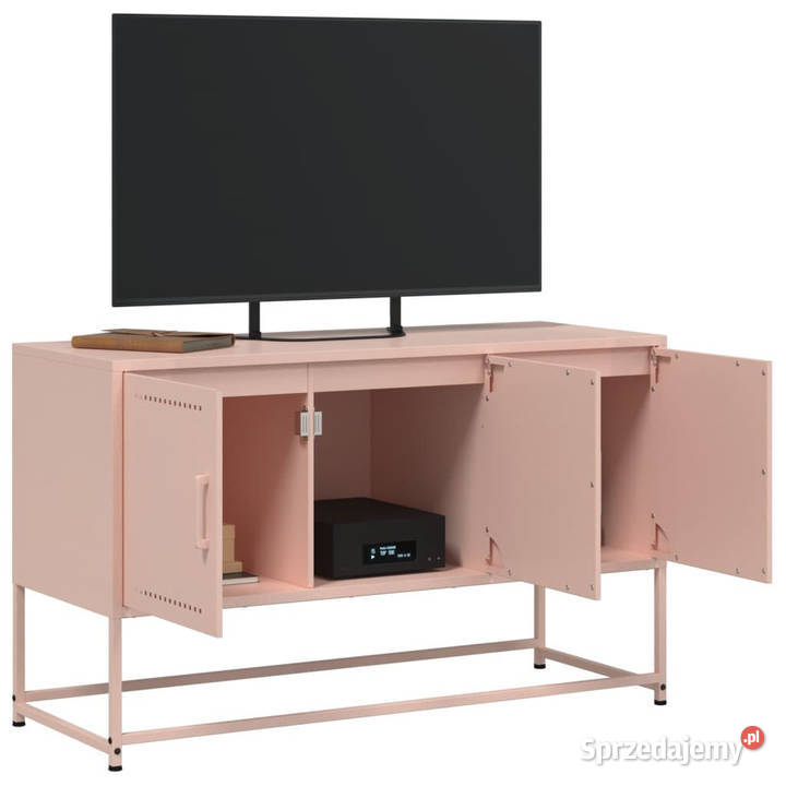 Szafka pod telewizor różowa 1005x39x605 stalowa Warszawa