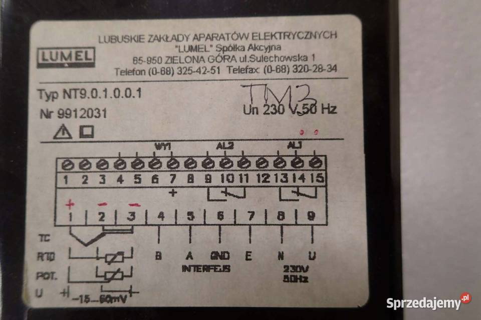 Miernik temperatury NT9 LUMEL z termoparą wielkopolskie Poznań