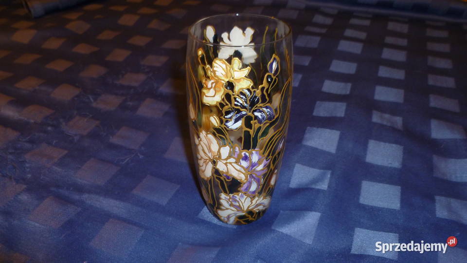 Flakonik szklany ręcznie malowany Kraków