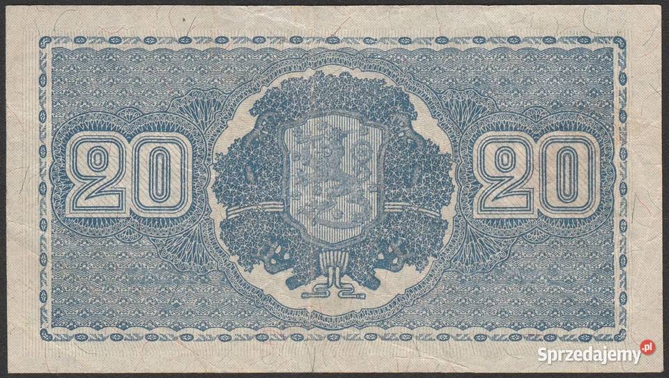 FINLANDIA 20 MARKKAA MAREK 1945 Łódź sprzedam
