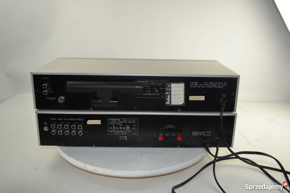SANYO JT 220L JA 220 WZMACNIACZ TUNER łódzkie Piotrków Trybunalski
