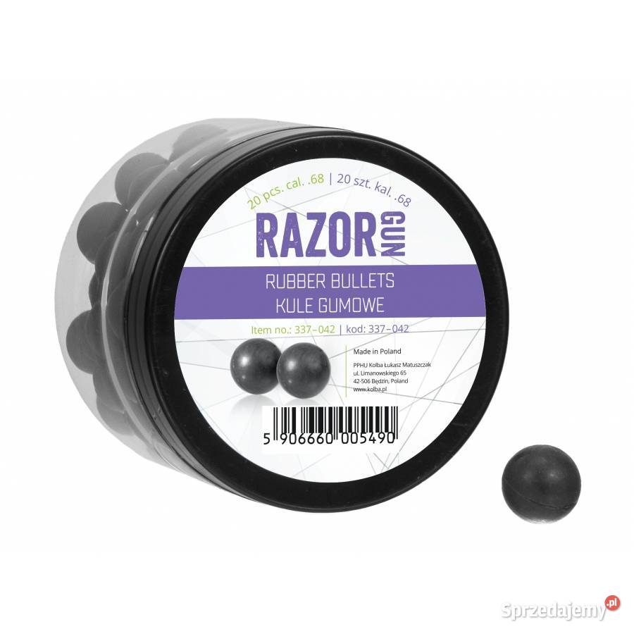 Kule gumowe Razorgun 6820 do strzelby HDS 68 Pabianice