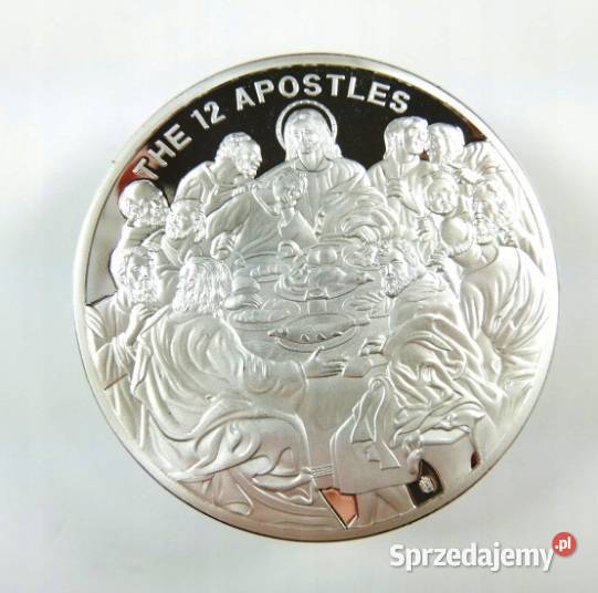 50 mm Moneta Medal Numizmat 12 Apostołów Złoto Numizmatyka śląskie Sosnowiec