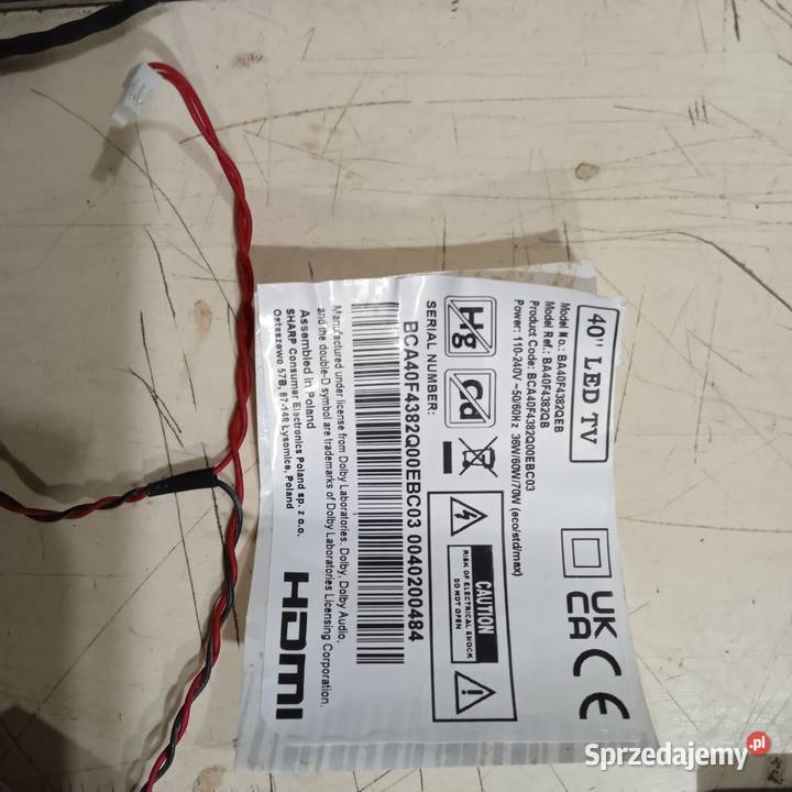 TV Blaupunkt BA40F4382QEB komplet części Poznań