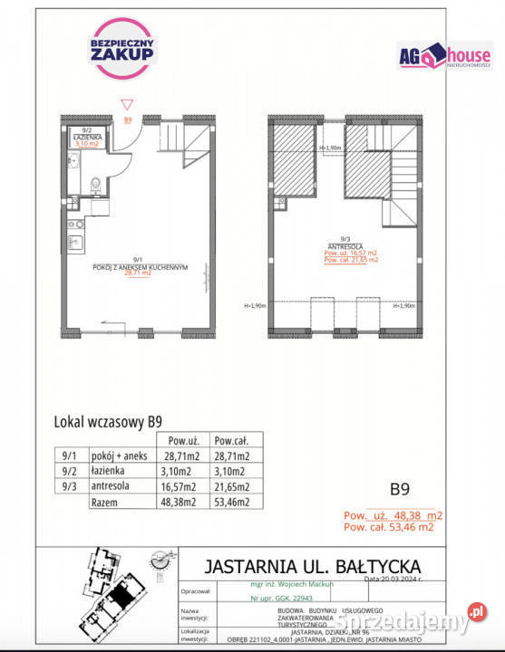 Mieszkanie 55m2 Jastarnia Bałtycka blok pomorskie