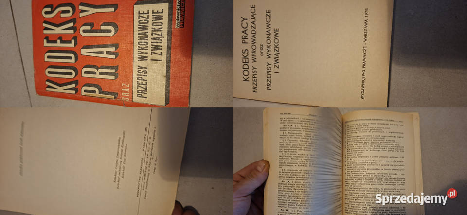 Kodeks pracy 1975 pierwsze wydanie niski nakład wielkopolskie Łęczyca sprzedam