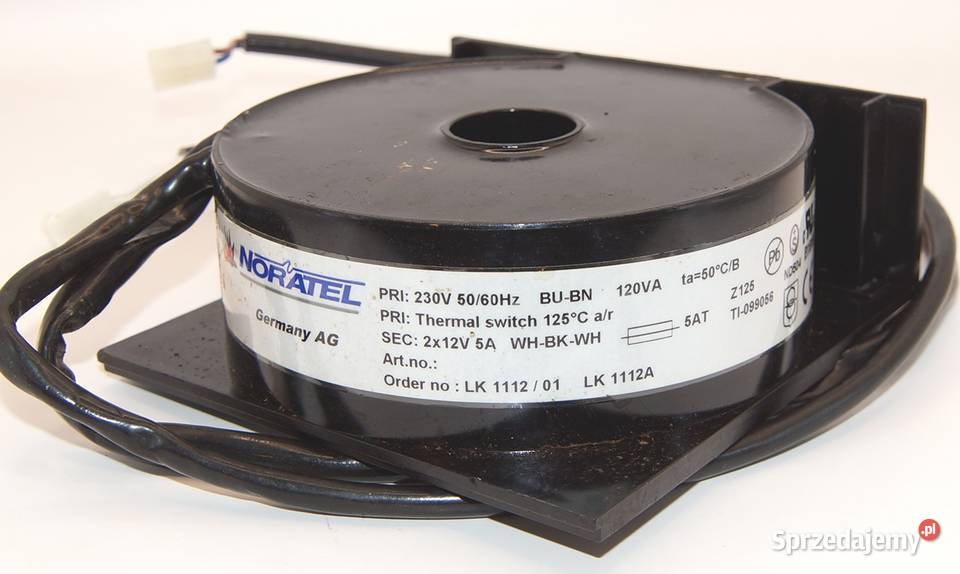 Mocny transformator 2x 12V 5A każde na 230V waga Wrocław