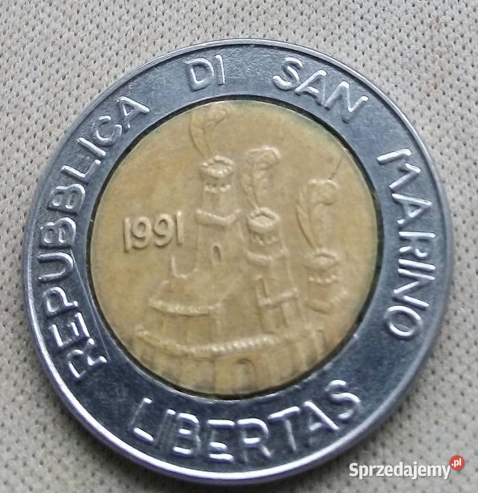 SAN MARINO500 LIRÓW1991 r BIMETAL Legionowo
