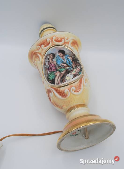 Piękna stara porcelanowa lampka Włochy Poznań