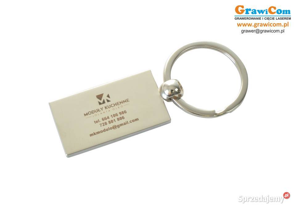 Brelok metalowy jednostronny grawer 50 Leżajsk
