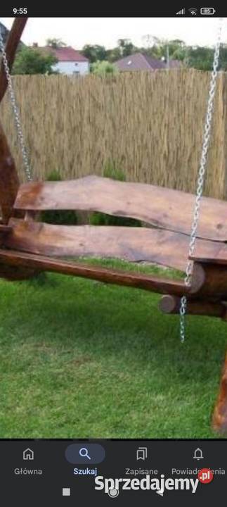 Huśtawka ogrodowa drewniana