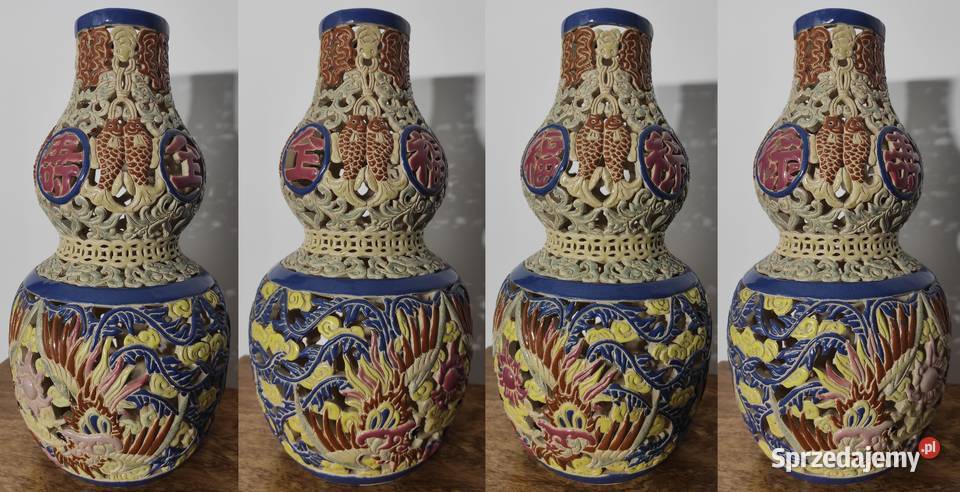 Chiński wazon ażurowy porcelanowy porcelana Warszawa