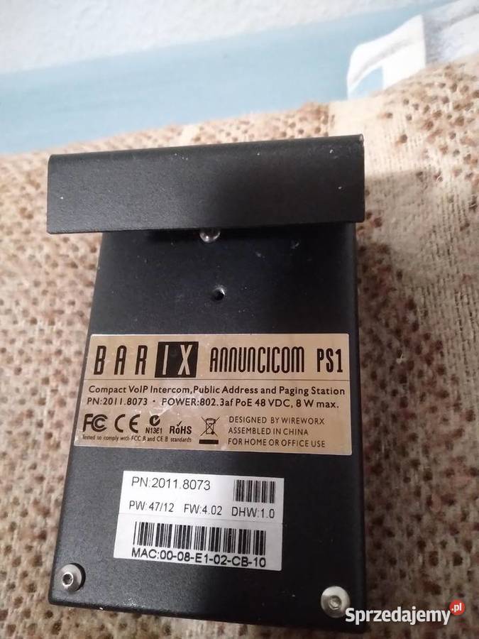 Stacja przywoławsza Barix AnnuncicomPS1 Car audio Przedbórz