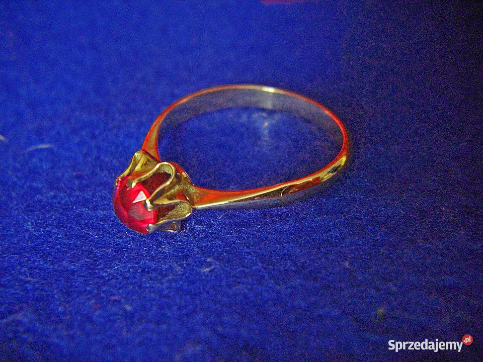 Pierścionek z rubinem dolnośląskie Bielawa