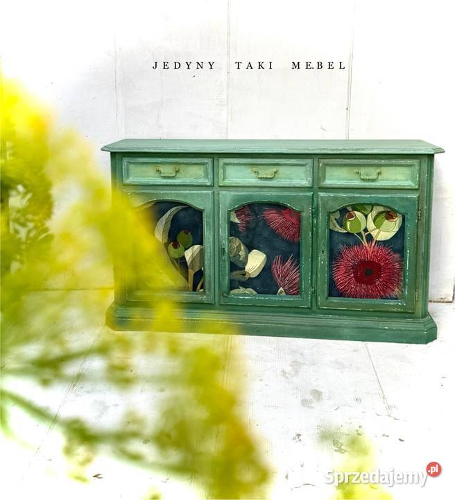 Komoda Turkusowa zieleń vintage shabby chic Przeworsk