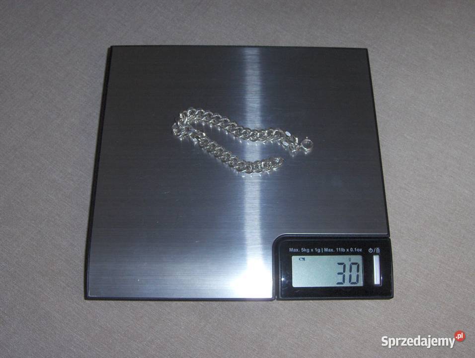 Szwedzka srebrna 835 gruba bransoletka 30g srebro