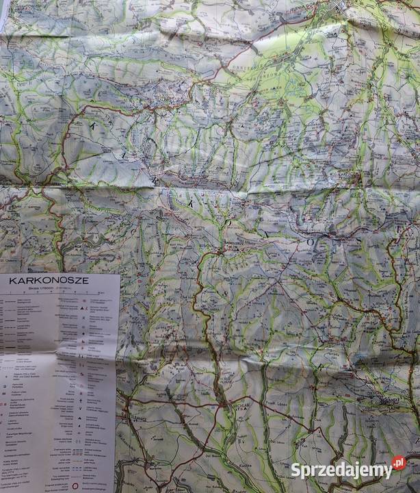 Karkonosze mapa turystyczna cieniowana 175 000 miękka Mapy i przewodniki małopolskie Kraków
