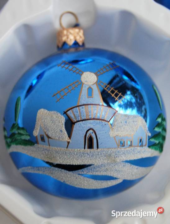 Bombki szklane choinkowe ręcznie malowane Wojag Lublin