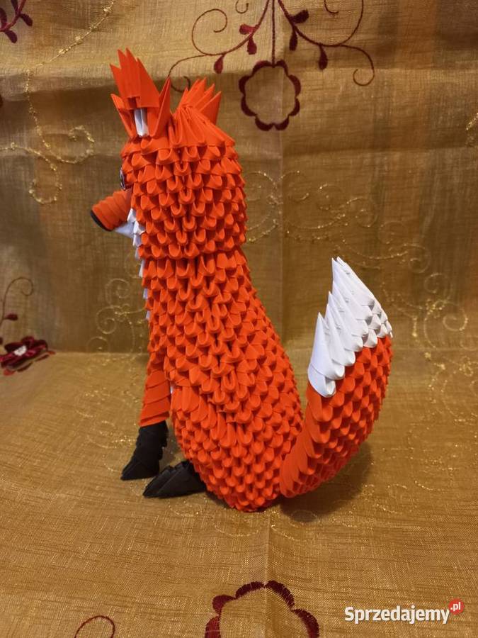 Lis lisek zwierzę rękodzieło origami dekoracja Puławy