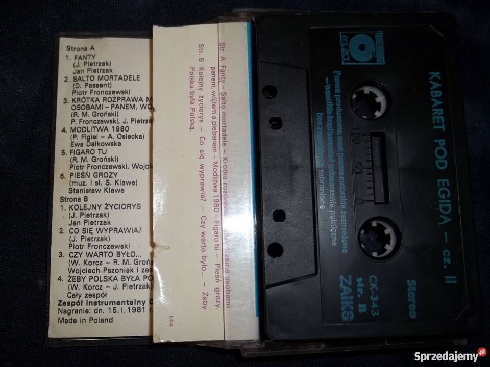 Kabaret pod Egidą Jan Pietrzak 2e kasety Łódź