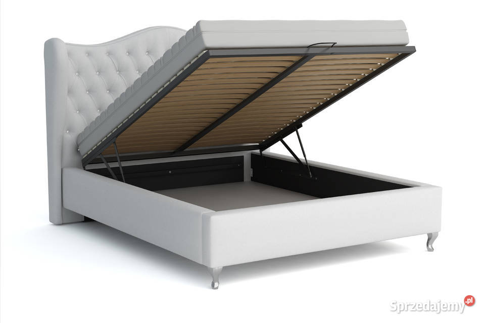 łóżko uszak 160x200 glamour wysokie stelaż 180cm Warszawa