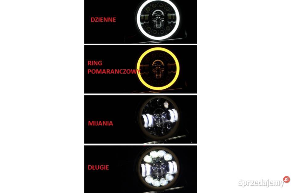 REFLEKTOR LAMPA HALOGEN WKŁAD 7 MOTOCYKLA LED Sosnowiec