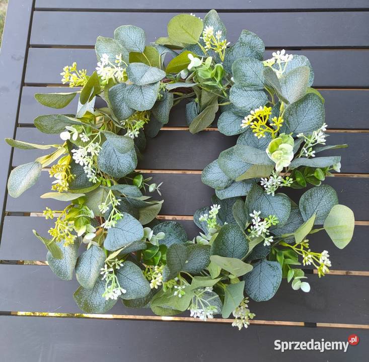 Wianek sztuczny eukaliptus na drzwi Warszawa