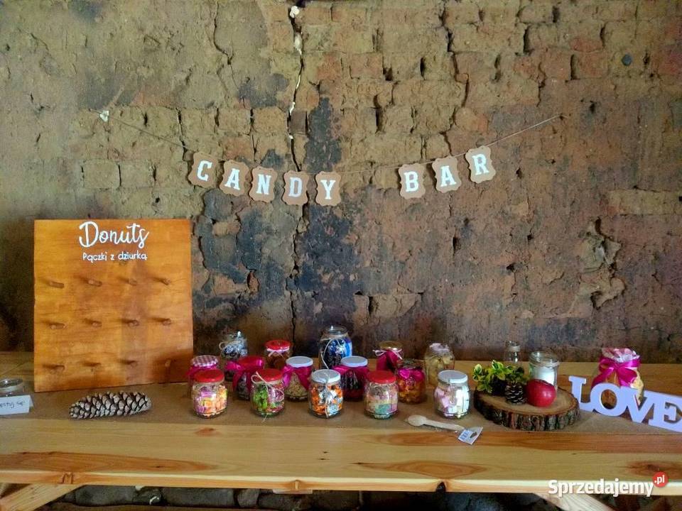 weselny napis Candy Bar wesele ślub słodycze eko Poznań