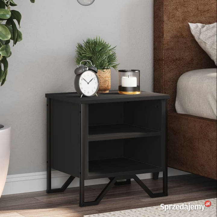 Szafka nocna czarna 40x30x40 materiał