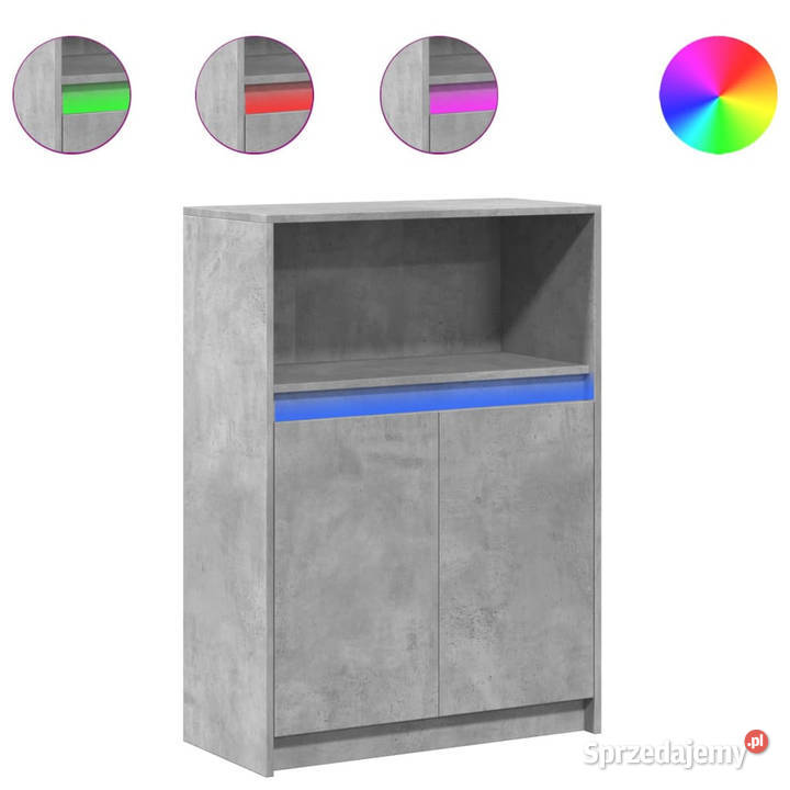 Szafka z LED szarość betonu 72x34x100 WM852162 Pozostałe Warszawa