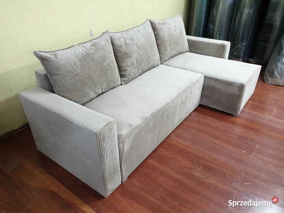 Nowoczesny narożnik Niko sztruks Szybka wysyłka Łódź