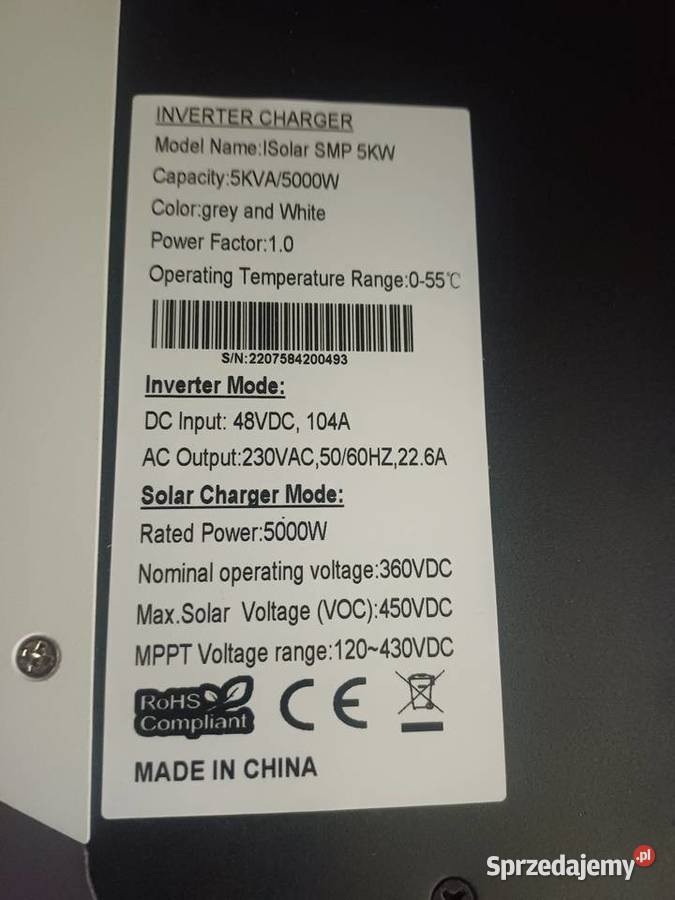 Inwerter PowMr 5000w Elbląg sprzedam