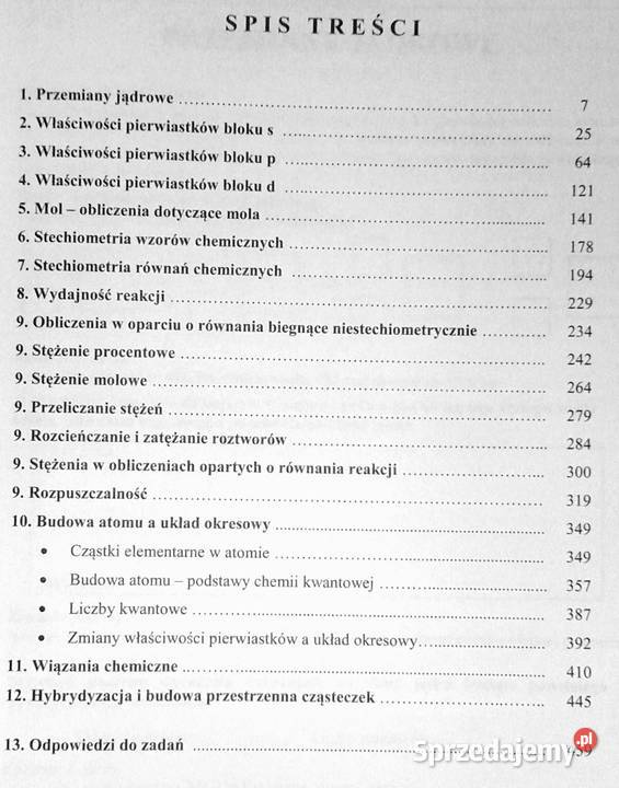 Chemia Zbiór zadań z odpowiedziami 20022017 D Chełm sprzedam