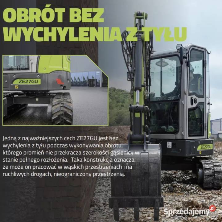 Minikoparka gąsienicowa ZOOMLION ZE27GU Rok produkcji 2025 Rybnik