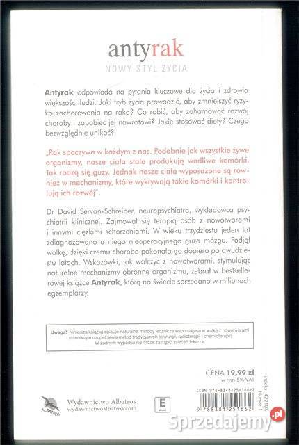 ANTYRAK Nowy styl życia dr David ServanSchreiber śląskie