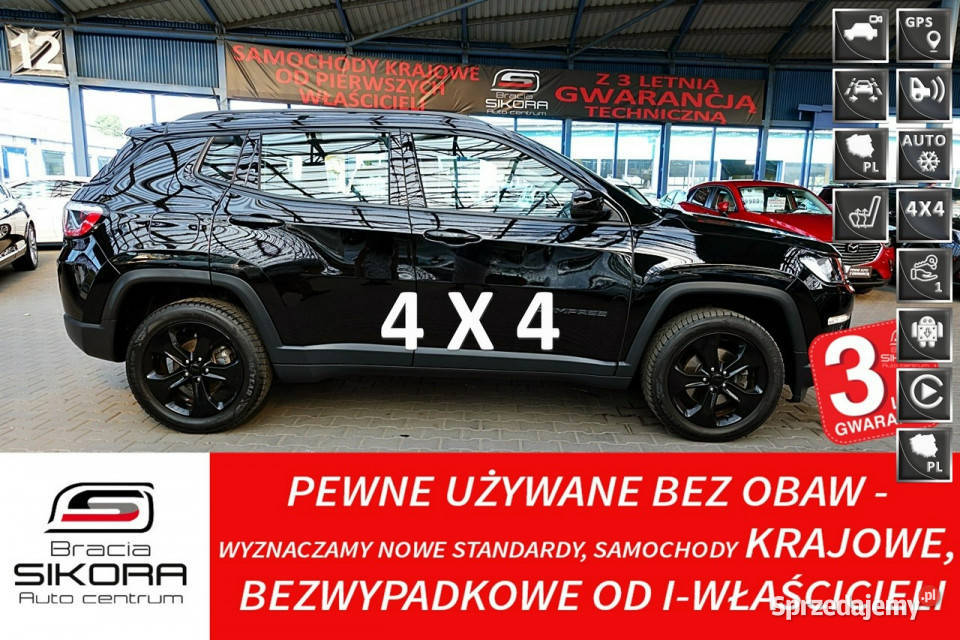 Jeep Compass 4x4 NIGHT EAGLE+NAVI+Kamera+Skóra 3Lata GWARANCJA I-wł Kraj B…