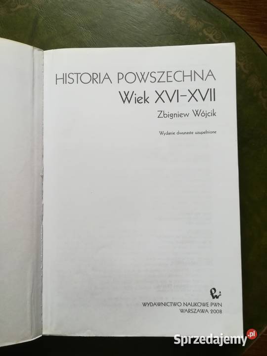 HISTORIA POWSZECHNA WIEK XVIXVII Zbigniew Wójcik Kręćkowo