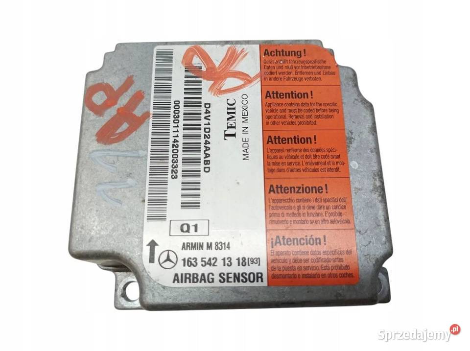 SENSOR AIRBAG 1635421318 MercedesBenz Mklasa I