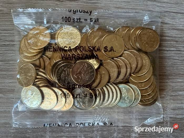 Woreczek menniczy 5 groszy 2007 r Koszalin