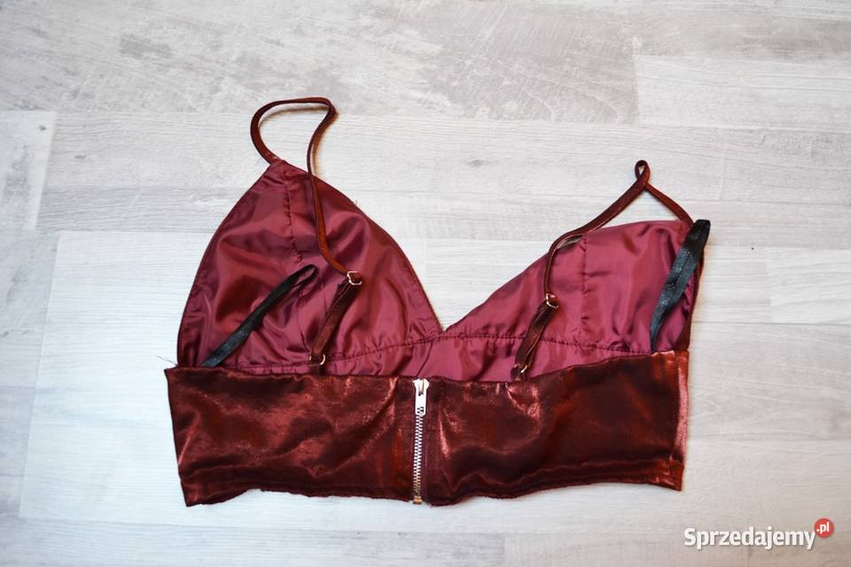 Missguided sexy top burgundowy bordowy S czerwony Topy i koszulki Toruń sprzedam