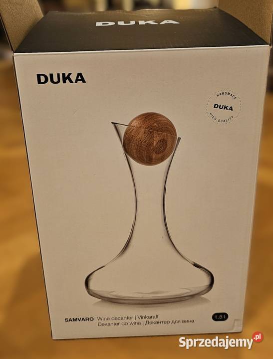 Nowa Karafka dekanter do wina DUKA SAMVARO Warszawa
