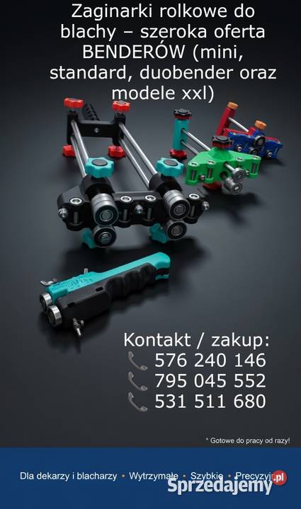 Bendery zaginarki gietarki rolkowe do blachy