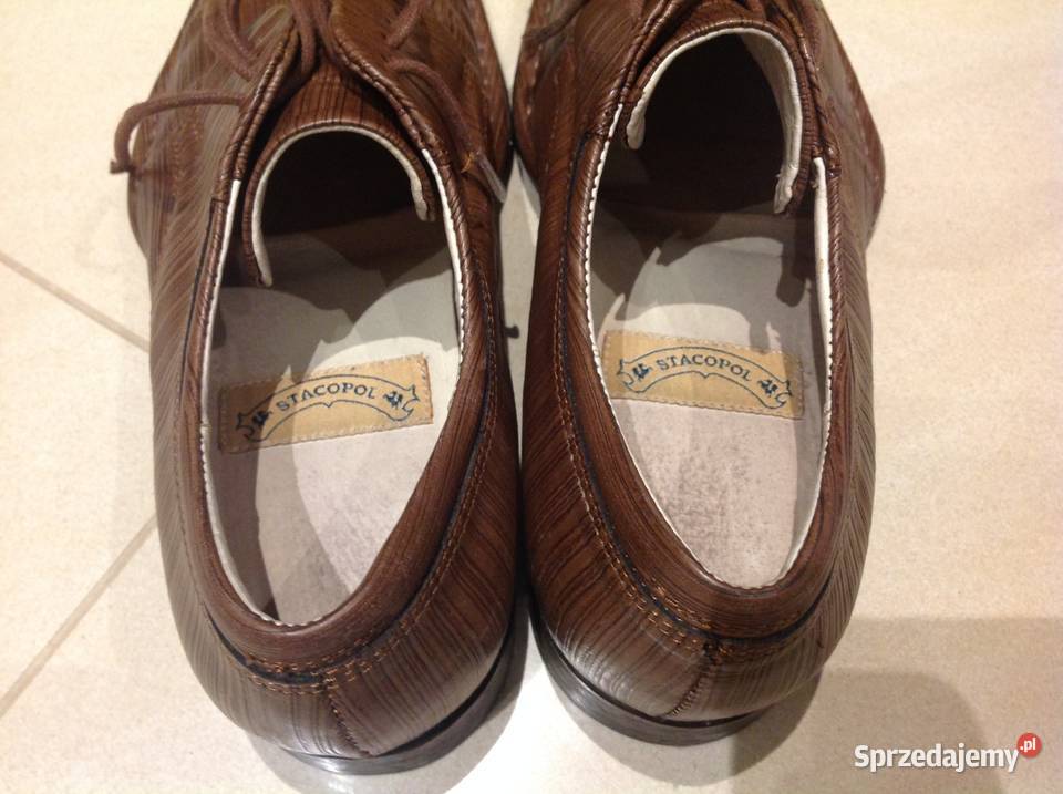 Buty brązowe skórzane męskie STACOPOL r 39 lubuskie sprzedam