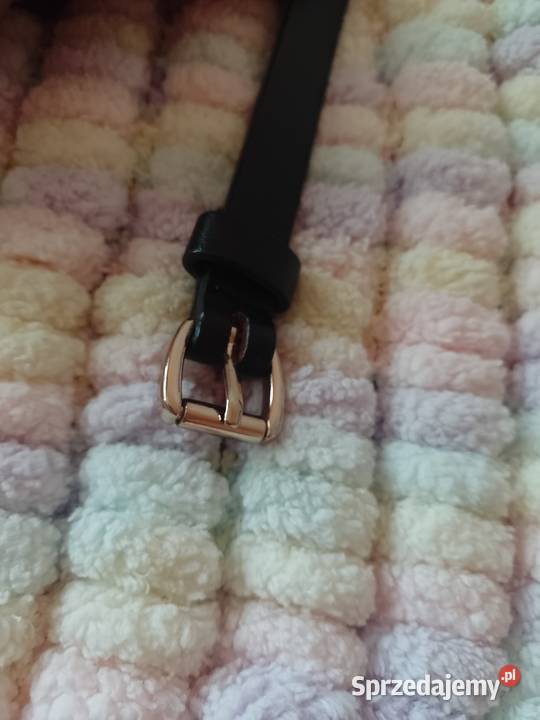 Bogato zdobiony Czarny pasek z dżetami pas Kraków