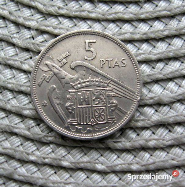 Hiszpania 5 Peset 1957r Gen Franko Kalisz