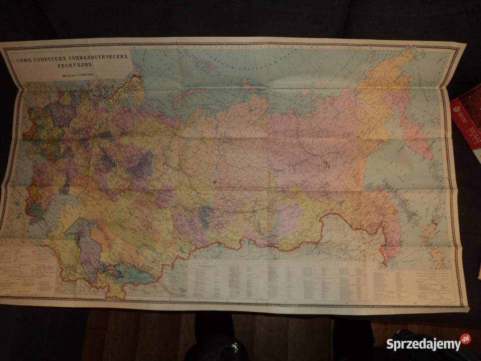 Ostatnie wydanie mapy ZSRR przed jego rozpadem Nowy Sącz