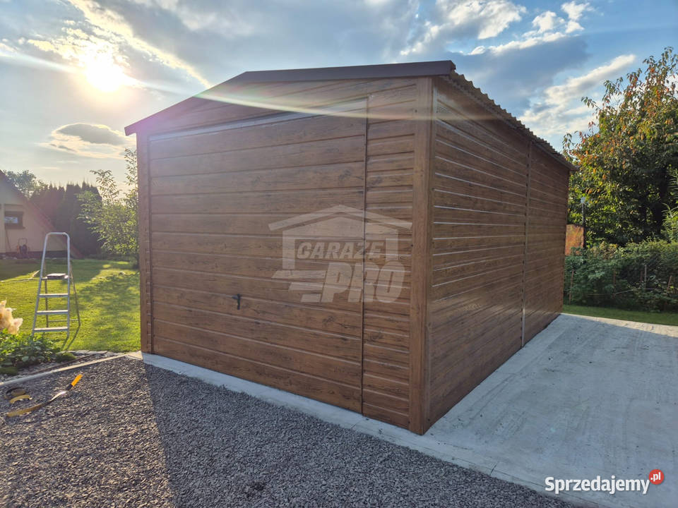 Garaż blaszany 35x6m Brama uchylna automat GP673 Sprzedaż Włocławek